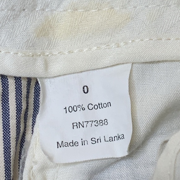 J. crew | Black White City Fit Pin Striped 100% Cotton Bermuda Shorts 0 - Picture 7 of 10